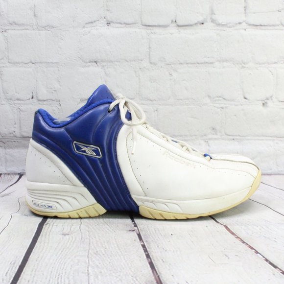 Reebok RB 306 FLU 4-95011 White Blue Faux Leather Basketball Shoes 10.5 - Picture 2 of 9